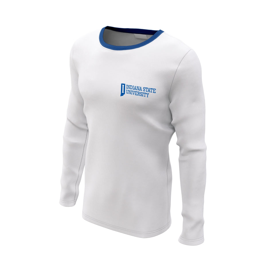 Indiana State University Long - Sleeve Performance Shirt - Indiana State University Institutional Long Sleeve Tee – White