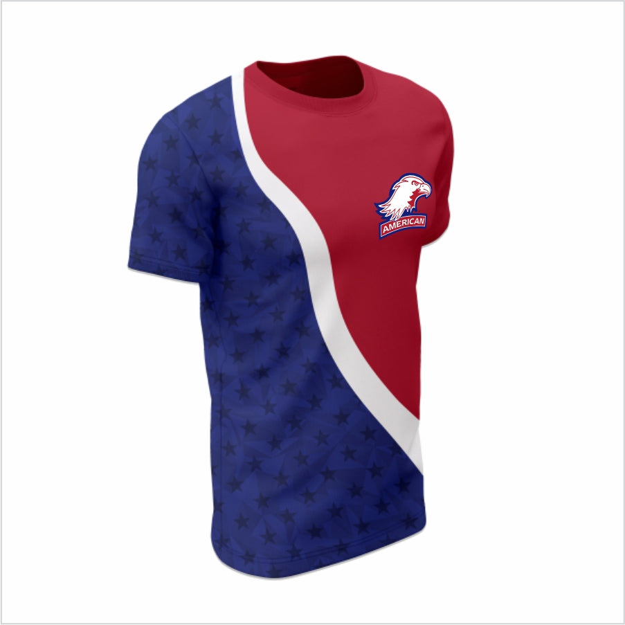American University Short-Sleeve Performance Shirt – Freedom Wave Performance Tee