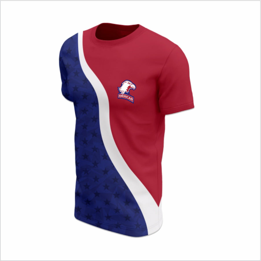 American University Short-Sleeve Performance Shirt – Freedom Wave Performance Tee