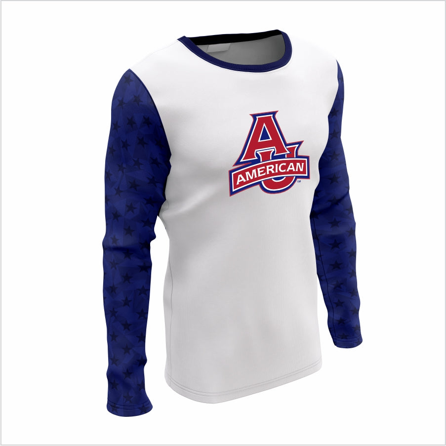 American University White Long-Sleeve Shirt – Classic Edition