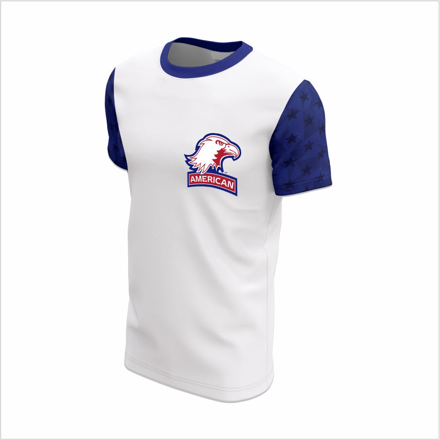 American University White Short-Sleeve Shirt – Classic Edition