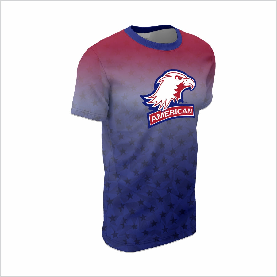 American University Short-Sleeve Shirt – Bold & Patriotic