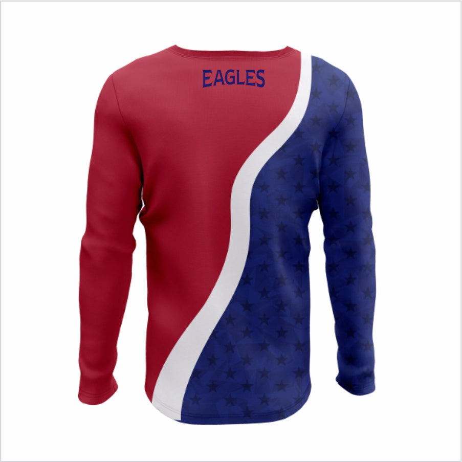 American University Long-Sleeve Performance Shirt –Patriot Edition