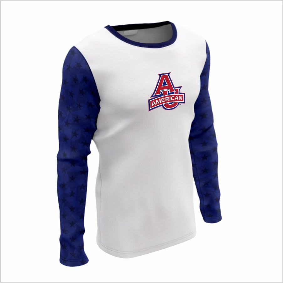 American University Long-Sleeve Performance Shirt –Star Sleeve Performance Tee