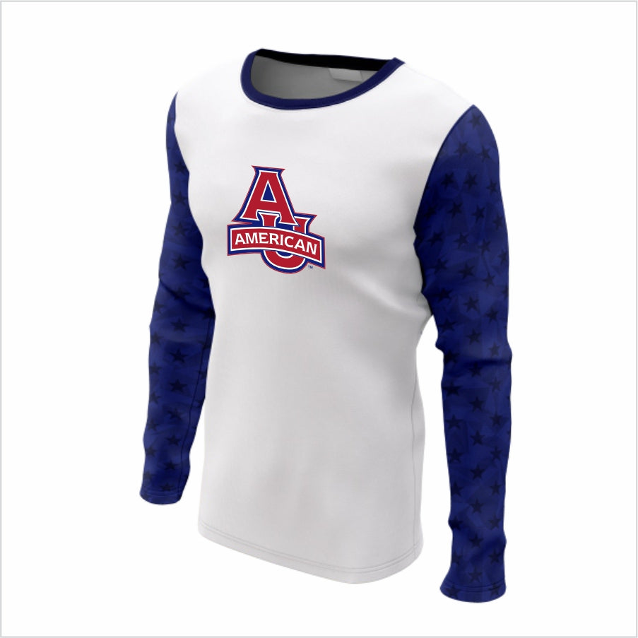 American University Long-Sleeve Performance Shirt –Star Sleeve Performance Tee