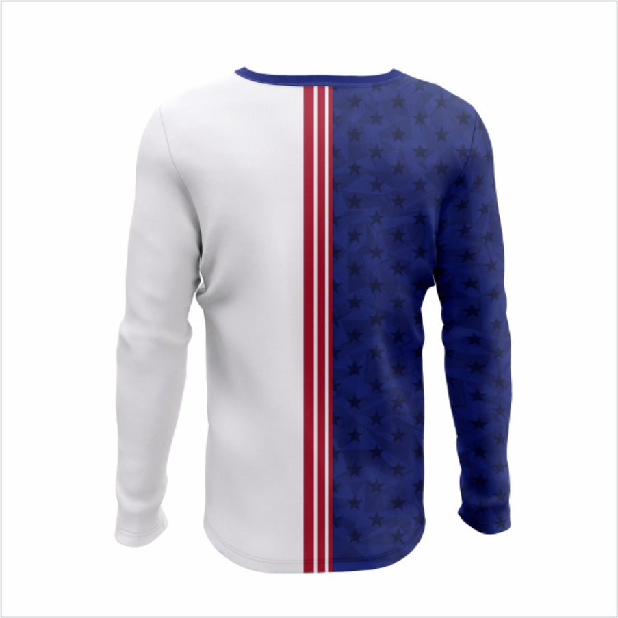 American University Long-Sleeve Performance Shirt –Red Line Pride Tee