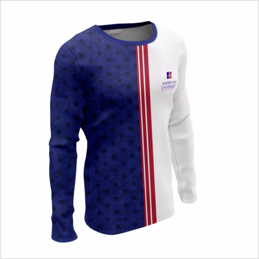 American University Long-Sleeve Performance Shirt –Red Line Pride Tee