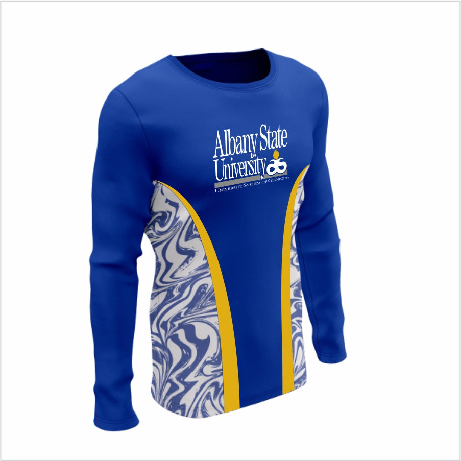 Albany State University Long-Sleeve Performance Shirt- ASU Marble Energy Performance Tee
