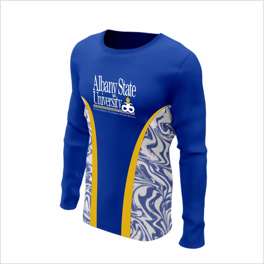Albany State University Long-Sleeve Performance Shirt- ASU Marble Energy Performance Tee