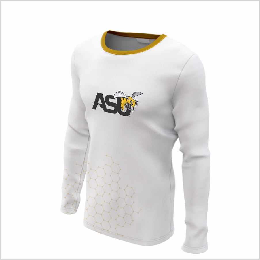 Alabama State University Long-Sleeve Performance Shirt - ASU Honeycomb