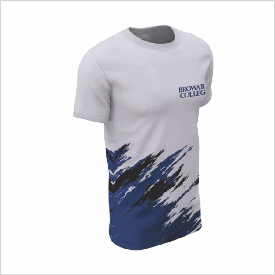 Broward College Short-Sleeve Performance Shirt – Blue Brush Motion