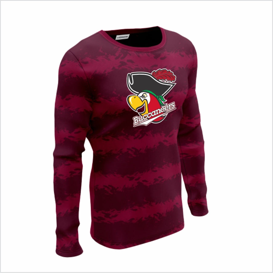 Barry University Long-Sleeve Performance Shirt-Barry Buccaneers Crimson Camo
