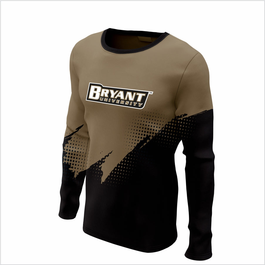 Bryant University Long-Sleeve Performance Shirt- Bryant University Edge Fade