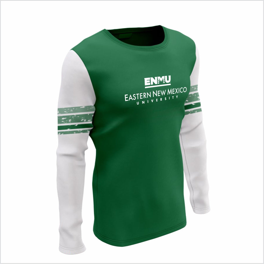 Eastern New Mexico University Long-Sleeve Performance Shirt-ENMU Varsity Stripe