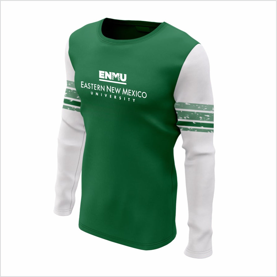 Eastern New Mexico University Long-Sleeve Performance Shirt-ENMU Varsity Stripe