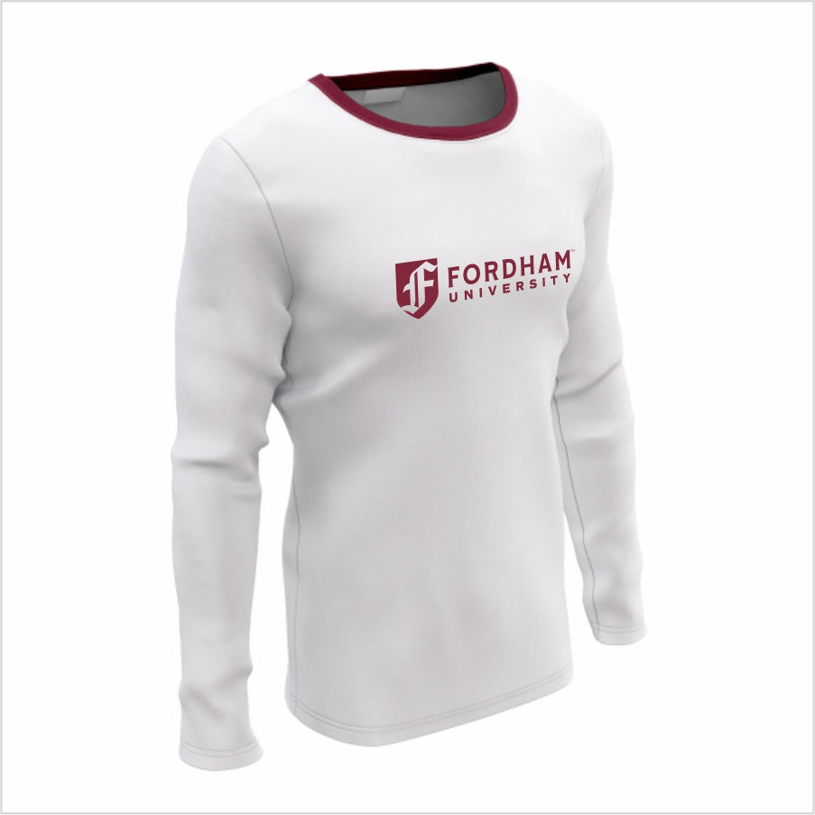 Fordham University Long-Sleeve Performance Shirt - Fordham White Heritage