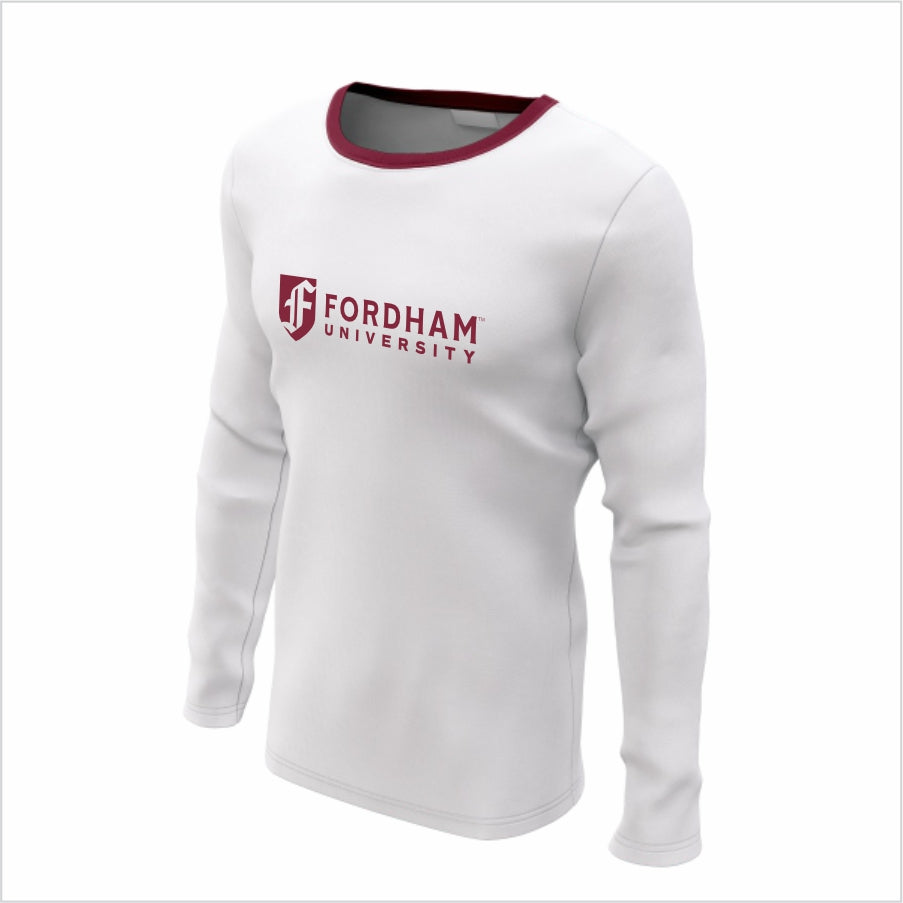 Fordham University Long-Sleeve Performance Shirt - Fordham White Heritage