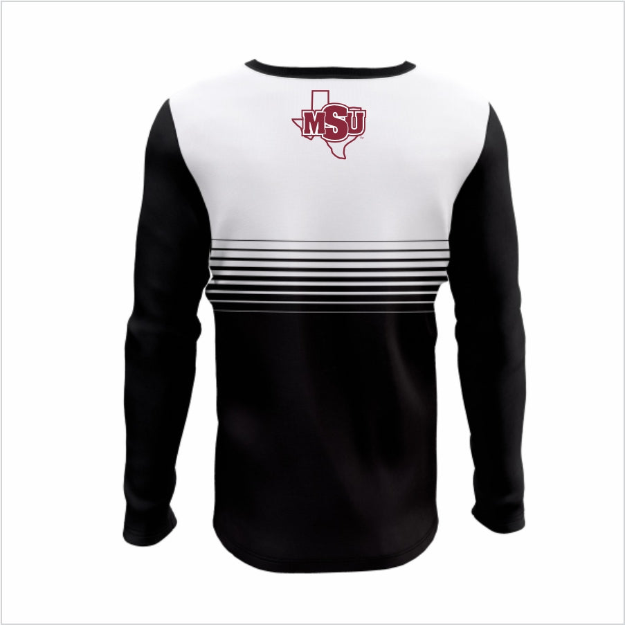 Midwestern State University Long-Sleeve Performance Shirt- MSU Mustangs Charge