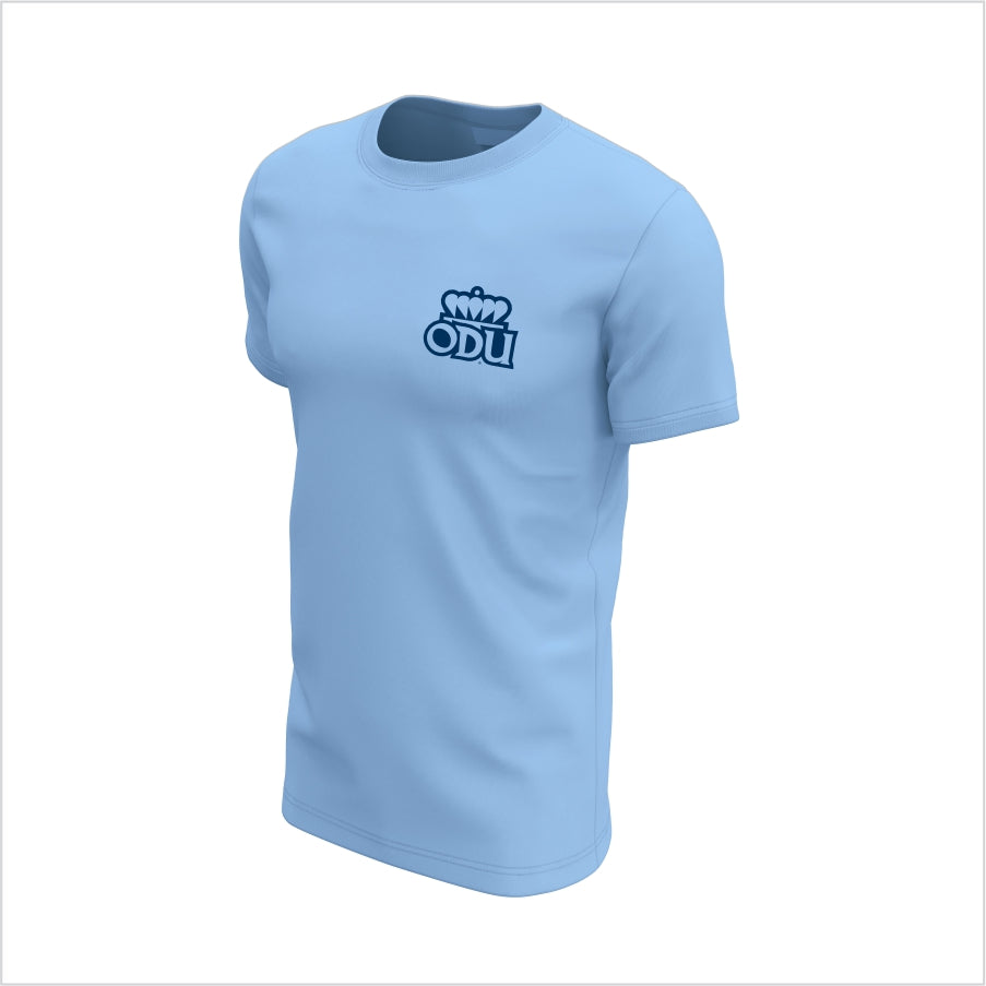 Old Domion University Short-Sleeve Performance Shirt – ODU Classic Crest Tee – Sky Blue