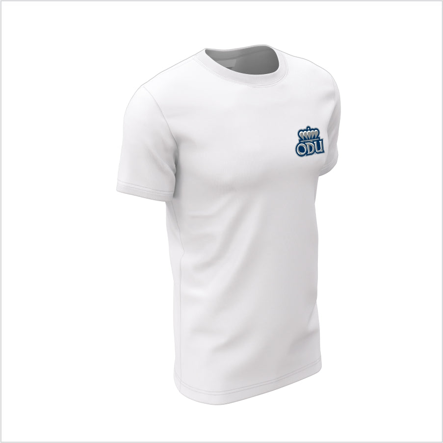 Old Domion University Short-Sleeve Performance Shirt – ODU Crown Logo Tee – White