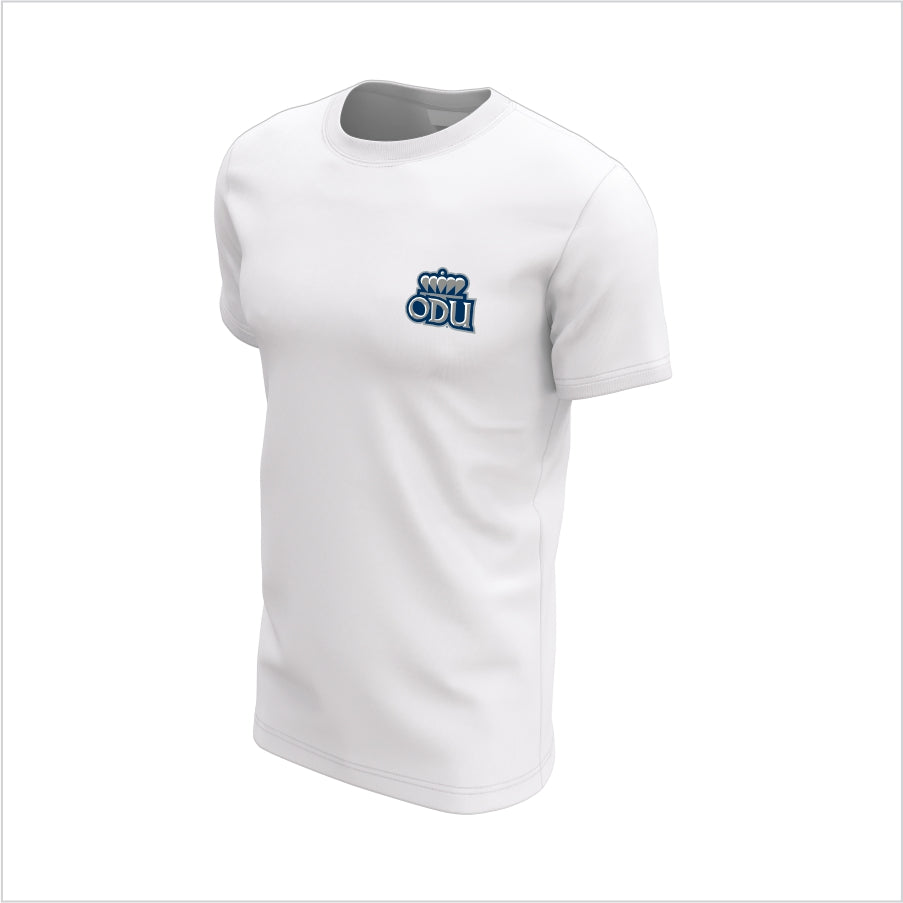 Old Domion University Short-Sleeve Performance Shirt – ODU Crown Logo Tee – White