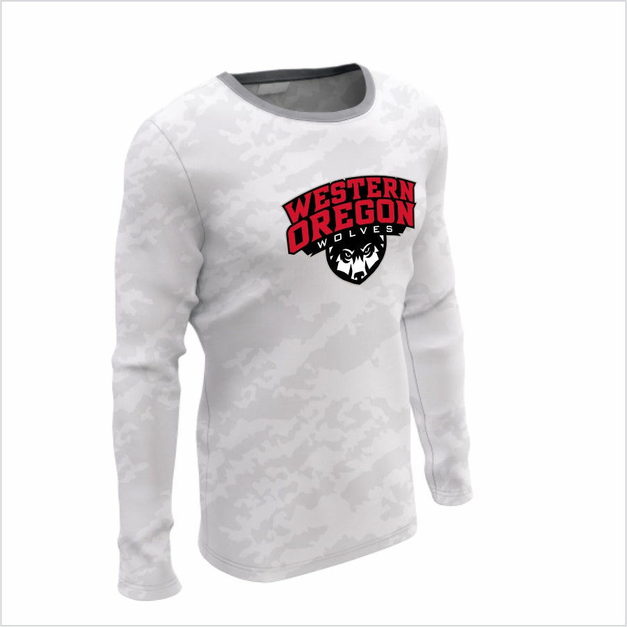 Western Oregon University Long-Sleeve Performance Shirt - Western Oregon Wolves Camo