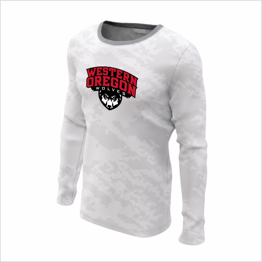 Western Oregon University Long-Sleeve Performance Shirt - Western Oregon Wolves Camo