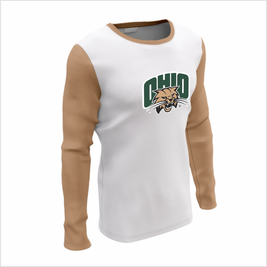 Ohio University Long-Sleeve Shirt– Tan Sleeves Bobcats