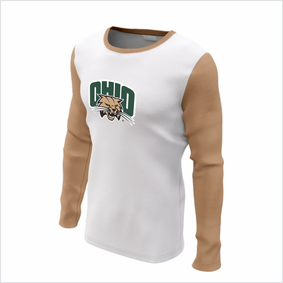 Ohio University Long-Sleeve Shirt– Tan Sleeves Bobcats