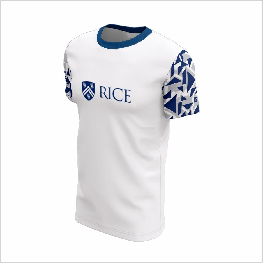 Rice University Short-Sleeve Performance Shirt – Rice University Crest Geo Sleeve Tee