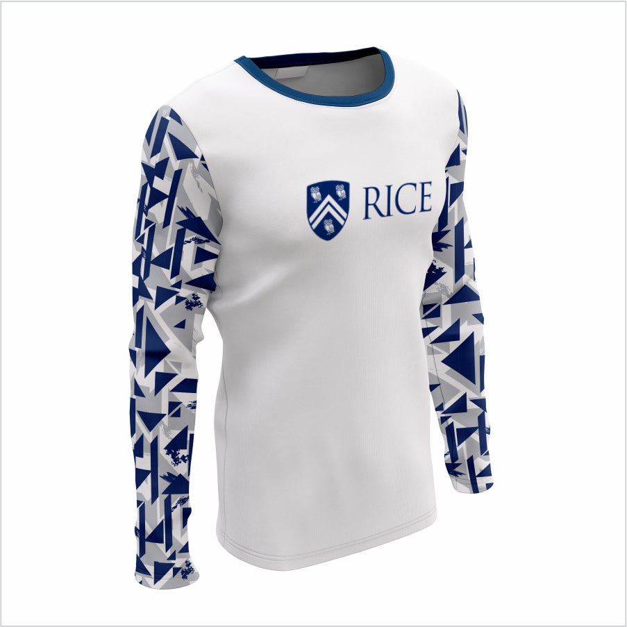 Rice University Long-Sleeve Performance Shirt - Rice University Geometric