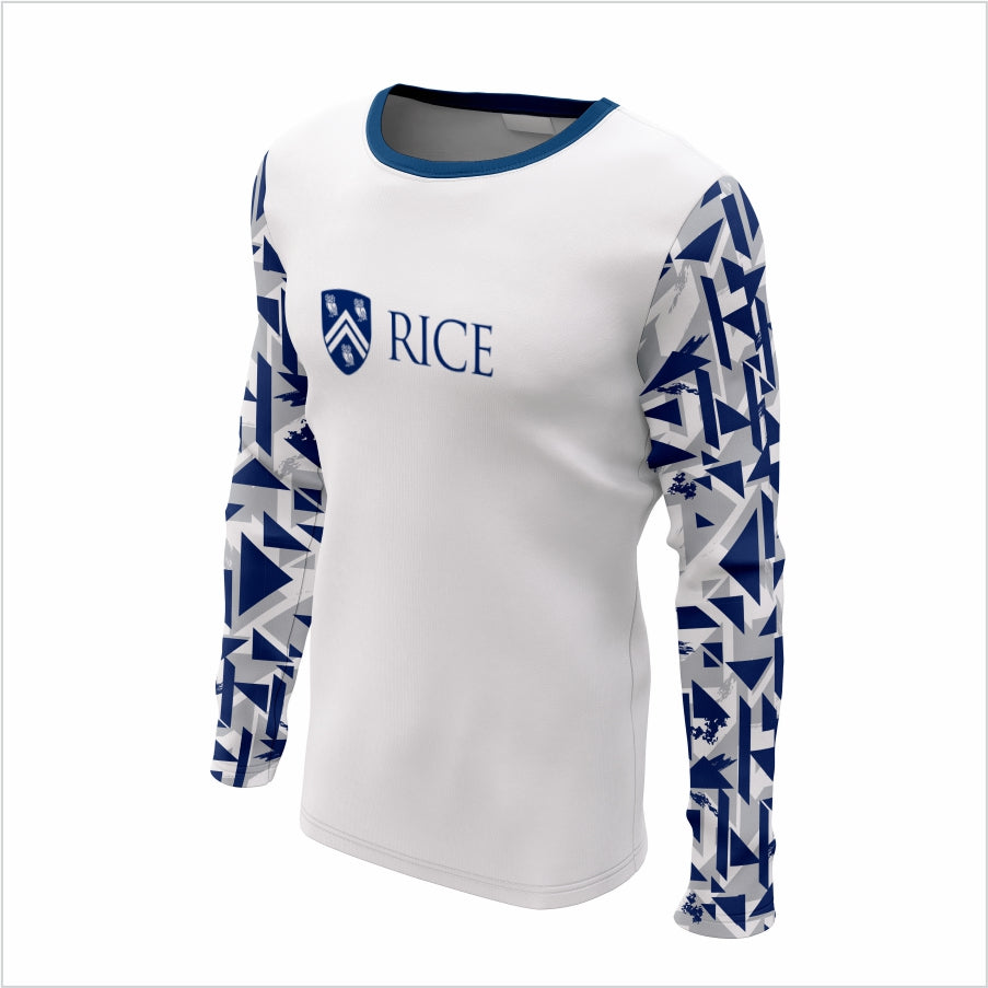 Rice University Long-Sleeve Performance Shirt - Rice University Geometric