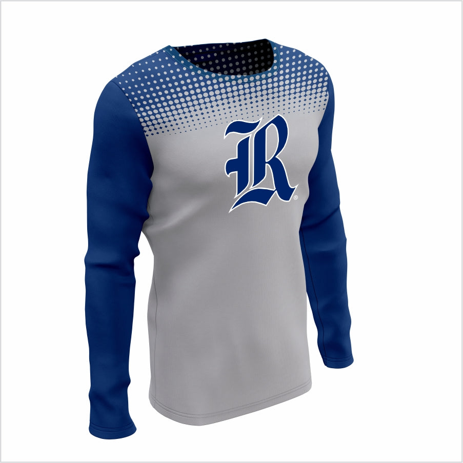 Rice University Long-Sleeve Performance Shirt - Rice "R" Fade Dot Long Sleeve Tee