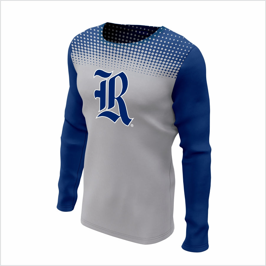Rice University Long-Sleeve Performance Shirt - Rice "R" Fade Dot Long Sleeve Tee