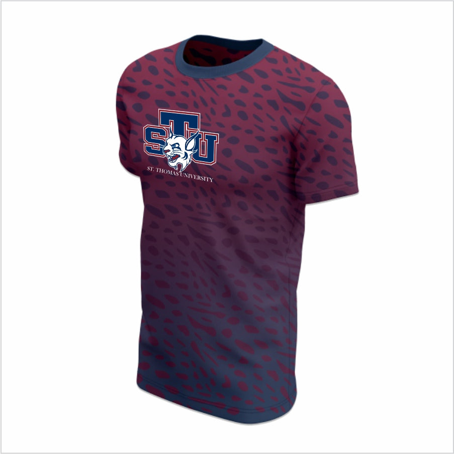 St. Thomas University Short-Sleeve Performance Shirt –STU Crimson Fade Wild Tee