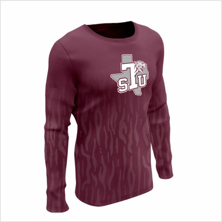 Texas Southern University Long-Sleeve Performance Shirt- TSU Wild Fade Long-Sleeve Tee