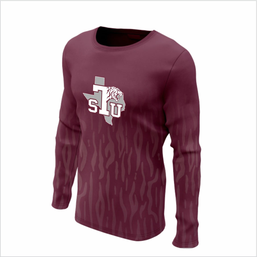 Texas Southern University Long-Sleeve Performance Shirt- TSU Wild Fade Long-Sleeve Tee