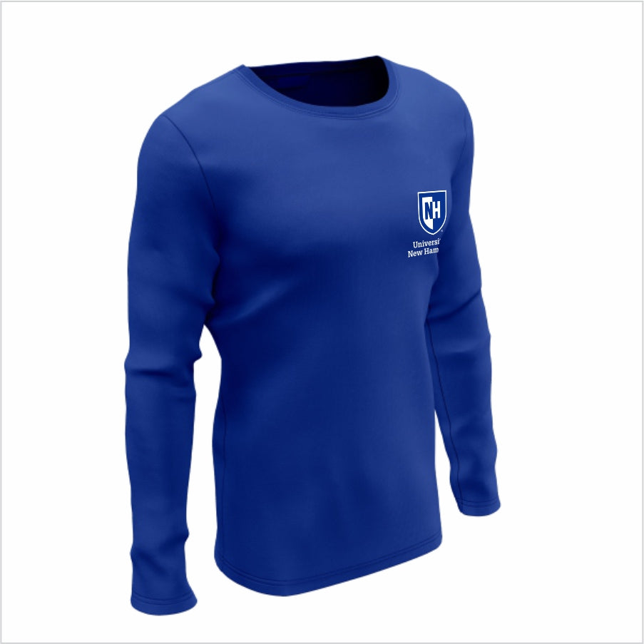 University of New Hampshire Long-Sleeve Performance Shirt- Blue Shield Long-Sleeve