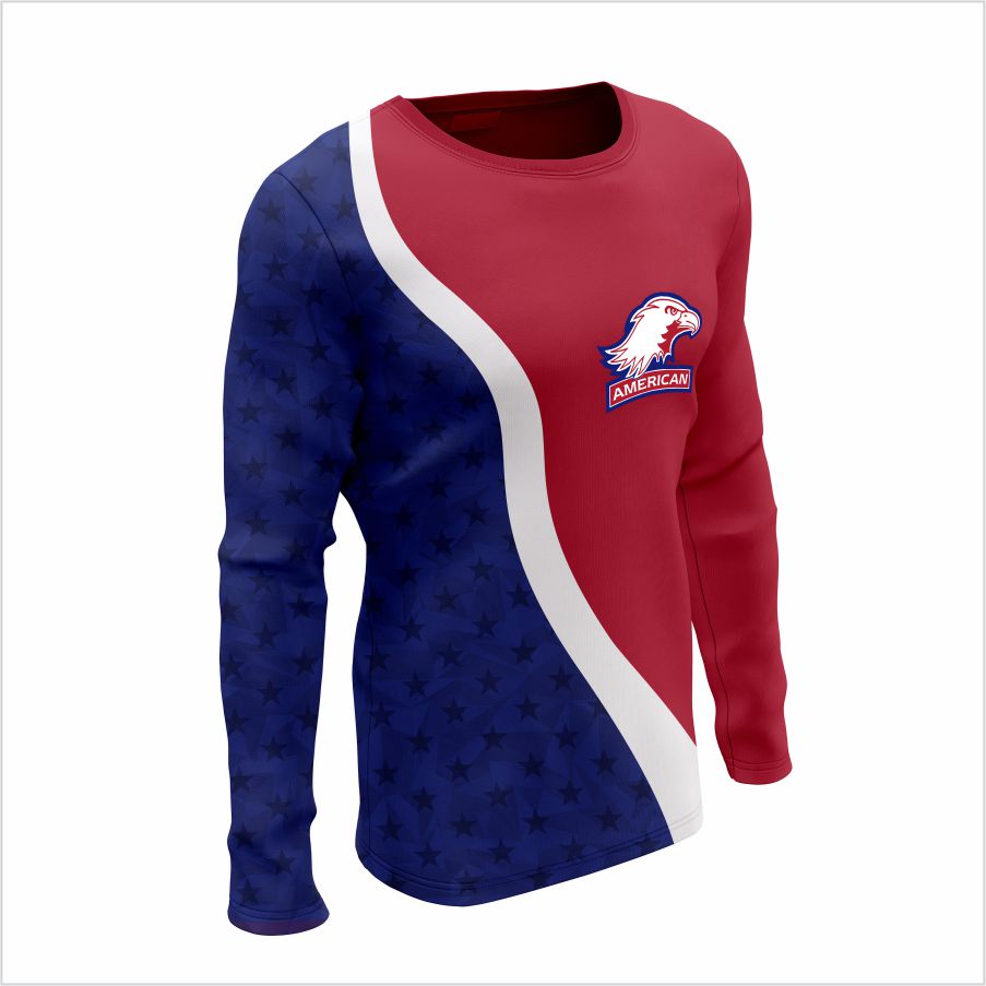 American University Performance Long Sleeve – Patriotic Edition